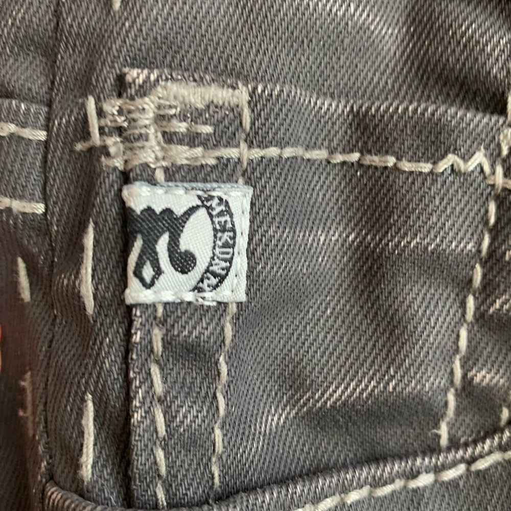 Mek Denim Coated Gray Bulgan Cigarette Jeans - Picture 6 of 8